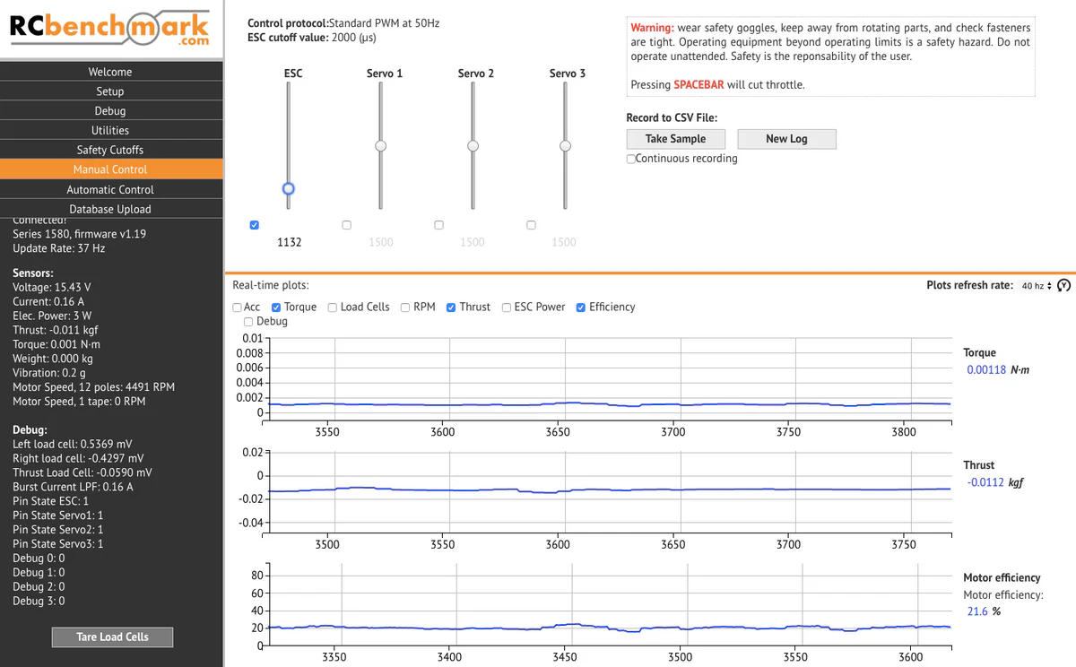 RCbenchmark Software